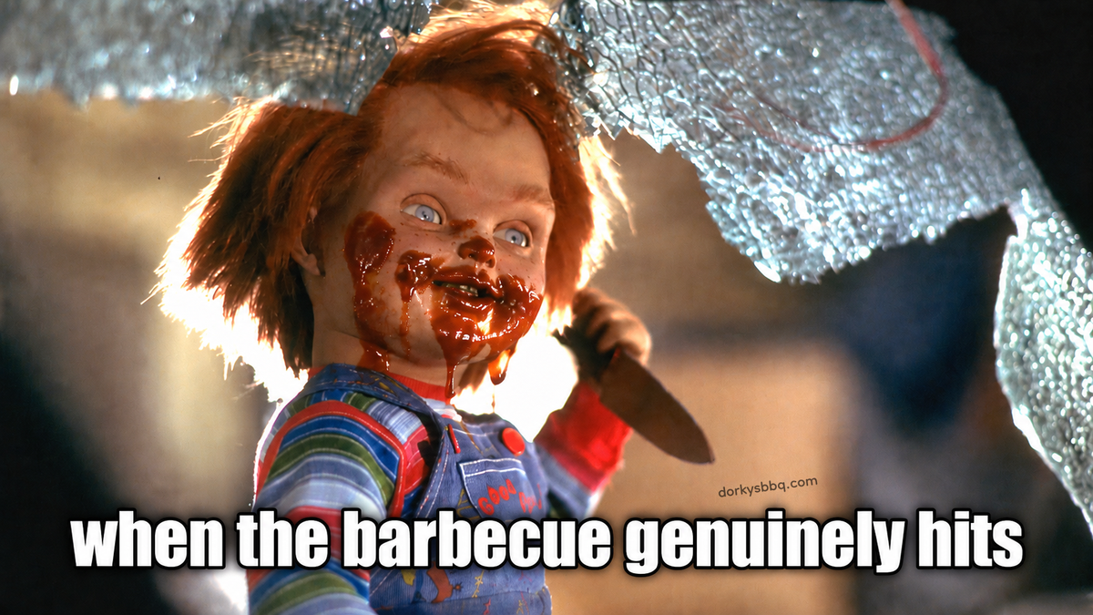 When the Barbecue Genuinely Hits - Chucky BBQ Meme